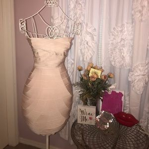 Nude Bodycon Bandage Dress